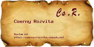 Cserny Rozvita névjegykártya